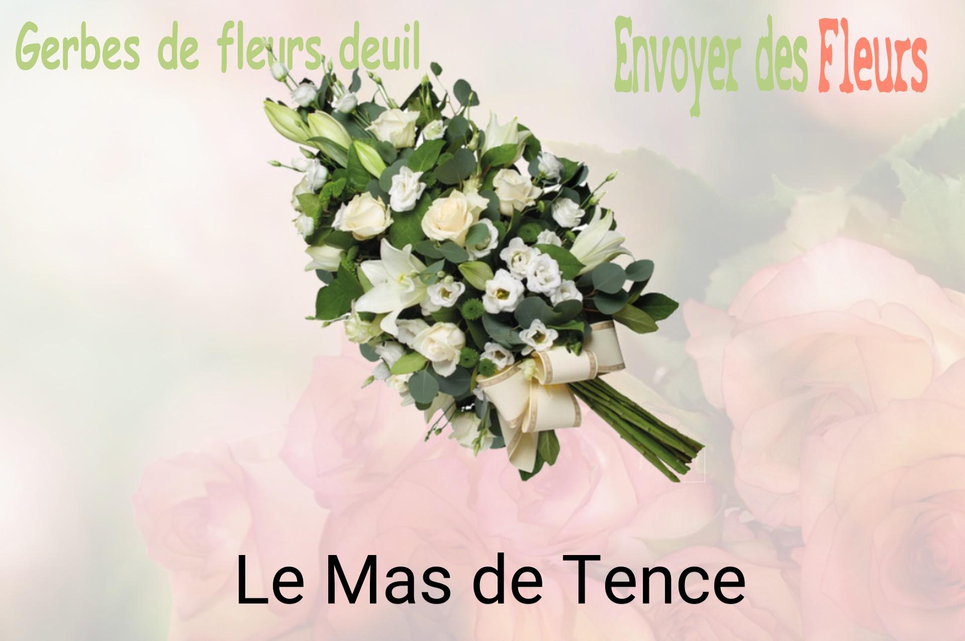 Gerbe de fleurs de deuil livrée à Le Mas-de-Tence